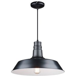Industriële hanglamp zwart, wit, beton 45cm diameter