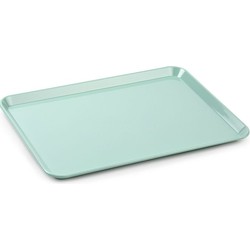 Plasticforte dienblad/serveerblad - Kunststof - 35 x 24 cm - mintgroen - Dienbladen