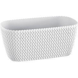 Prosperplast Plantenbak Splofy - wit - 40 x 18 x 14 cm - Plantenbakken