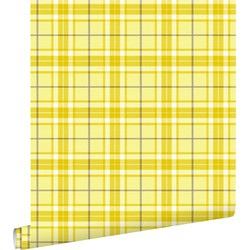 ESTAhome behang ruiten geel - 53 cm x 10,05 m - 137729