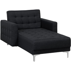 Beliani ABERDEEN - Chaise longue-Grijs-Polyester