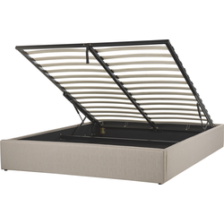 DINAN - Tweepersoonsbed - Beige - 160 x 200 cm - Polyester