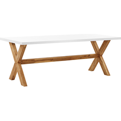 Beliani OLBIA - Eettafel-Lichte houtkleur-Vezelcement