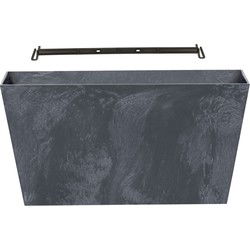 Prosperplast Plantenbak - kunststof - 60 x 31 x 31 cm - antraciet - Plantenbakken