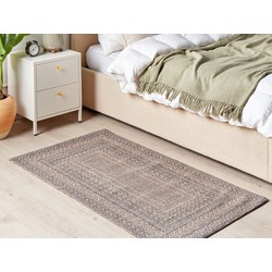 Vloerkleed jute beige/grijs 80 x 150 cm BAGLAR