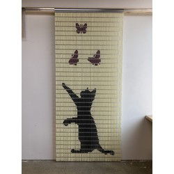 124 Vliegengordijn met Vlinders in Vlucht - kant en klaar 92 x 209