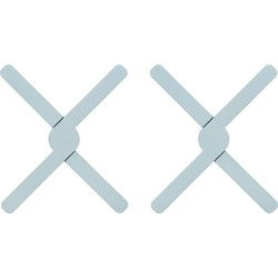 Krumble Opvouwbare siliconen pannenonderzetter - Blauw - Set van 2