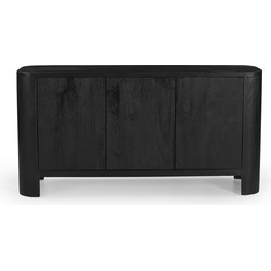 Dressoir Zwart Mangohout - 150x40x76cm - Mitchel