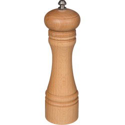 5Five Pepermolen/zoutmolen - hout - beige - H22 cm - Peper en zoutstel