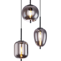 Industriële hanglamp Blacky - L:46cm - E14 - Metaal - Zwart