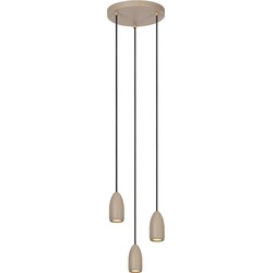Vera taupe hanglamp diameter 25 cm 3xGU10