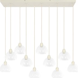 Light & Living - hanglamp - Bisho - beige - glas - grote eettafellamp - E27 - 2982343