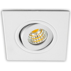 Groenovatie Inbouwspot LED 3W, Wit, Vierkant, Kantelbaar, Dimbaar