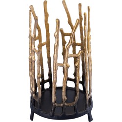 PTMD Aike Windlicht - 20x20x36 cm - Aluminium - Goud