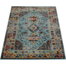 Binnen en Buitenkleed Artalli - Turquoise - 80x250 cm