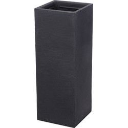 4gardenz® Stone Pilaar Plantenbak Bloempot 30x30x80 cm - Steengrijs
