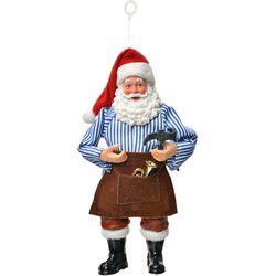Clayre & Eef Kersthanger Kerstman Rood Textiel