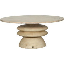 PTMD Salontafel Callain - 90x90x40 cm - Hout - Naturel