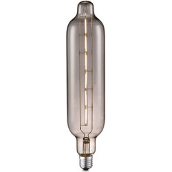 Edison Vintage LED filament lichtbron Carbon - Rook - G78 Tube - Retro LED lamp - 7.8/7.8/33cm - geschikt voor E27 fitting - Dimbaar - 5W 140lm 1800K - warm wit licht