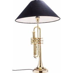 Kare Design Tafellamp Trumpet Jazz 1-Lichts Ø15 X H61 Cm - Goud