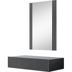 Meubella - Kaptafel Vintar - Antraciet - 80 cm