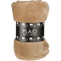 In The Mood Collection Famke Fleece Plaid - L180 x B130 cm - Lichtbruin