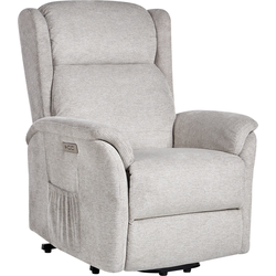 Beliani ELEGY - Fauteuil-Grijs-Polyester