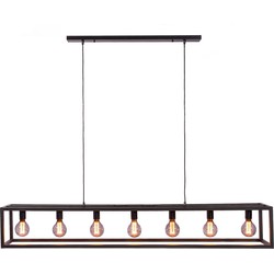 Furntastik Alghero Hanglamp, 7-lichts, zwart