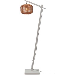 Vloerlamp Tanami - Bamboe Wit/Rotan - 55x30x150cm