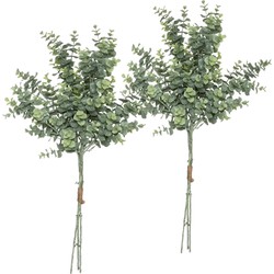Atmosphera kunstplant 2 boeketten eucalyptus groen 64 cm - Kunstplanten