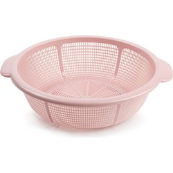 Kunststof keuken vergiet van 31 x 9.5 cm roze - Vergieten