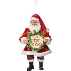 Clayre & Eef Kersthanger Kerstman Rood Textiel