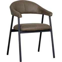 LABEL51 Eetkamerstoel Amaze - Moss - Micro Suede - Black Frame