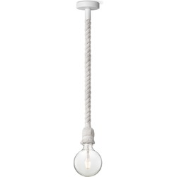 Home sweet home hanglamp Leonardo wit Globe g125 - helder