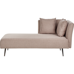 Beliani RIOM - Chaise longue-Bruin-Polyester