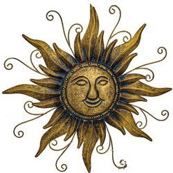 Wanddecoratie 3D Zon licht 35 cm