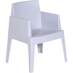 Box tuinstoel zilvergrijs