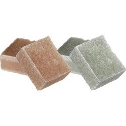 Ideas4seasons Amberblokjes/geurblokjes - jasmijn en sandelhout - 6x stuks - huisparfum - Amberblokjes