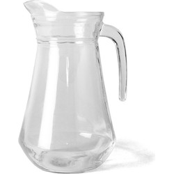 Water karaf - schenkkan - glas - 1.3 liter - hoogte 22 cm - Waterkannen