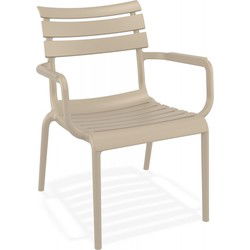 Tuinstoel met armleuningen AROMA 68x70x76 cm Taupe