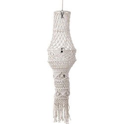 PTMD Hanglamp Milley - 30x30x125 cm - Katoen - Creme
