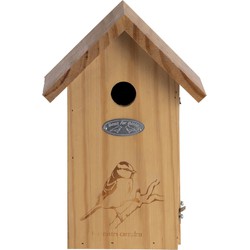 Vogelhuisje/nestkastje pimpelmees met silhouet 26 cm - Vogelhuisjes