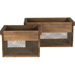 Clayre & Eef Opbergdoos Bruin Hout