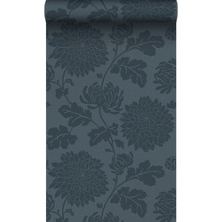 Origin Wallcoverings behang bloemen donkerblauw - 50 x 900 cm - 347806