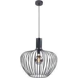 Moderne Metalen Highlight Mela E27 Hanglamp - Zwart