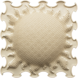 Ortoto Ortoto Sensory Massage Puzzle Mat Shining Sun (Semi-Sphere) Milky White