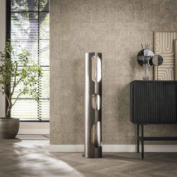 Vloerlamp Cilinder - Zwart Metaal - 25x25x100cm
