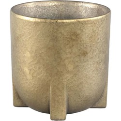 PTMD Mardix Ronde Bloempot - H17,5 x Ø17,5 cm - Keramiek - Goud