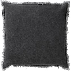 Dutch Decor BURTO - Sierkussen 45x45 cm - gewassen katoen - Charcoal  - antraciet - Dutch Decor