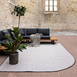 Buitenkleed Mono - Ronde hoek - Zwart/wit -  dubbelzijdig - EVA Interior - Polypropyleen - 200 x 290 cm - (L)